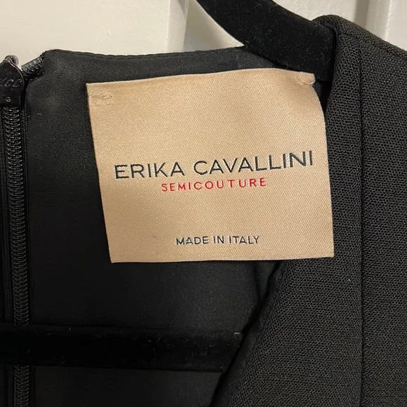 Erica Cavallini black V neck Cocktail dress - Picture 4 of 16